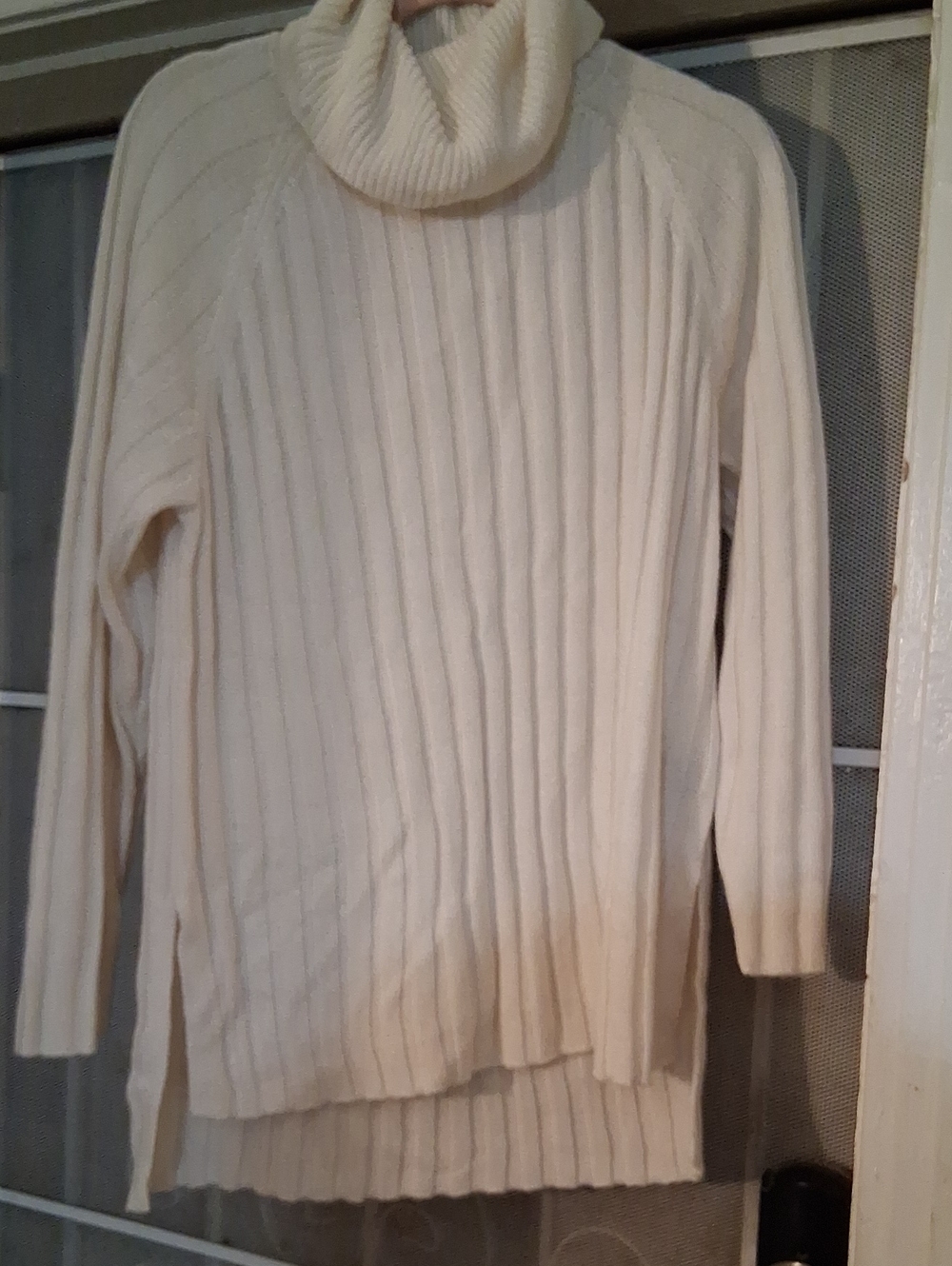 Sanctuary Cream Ribbed Cowl Neck Sweater